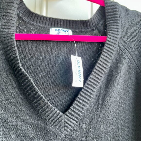 Old Navy Black V-Neck Sweater Dress XL Tall - Picture 6 of 12